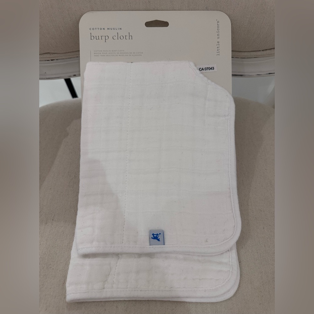 🦢 Little Unicorn Cotton Muslin Burp Cloth NWT